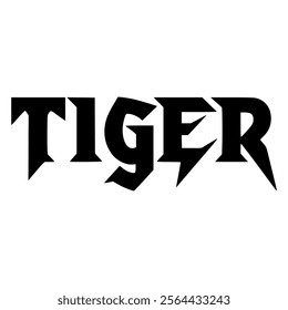 tiger black metal t shirt fashion lifestyle vector illustration template design