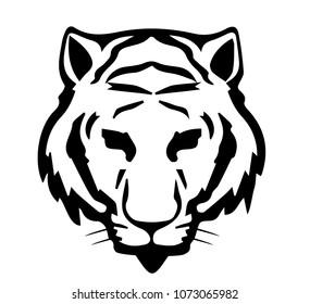 Tiger Anger Black Tattoo Vector Illustration Stock Vector (Royalty Free ...