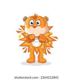 the tiger boxer character. cartoon mascot vector