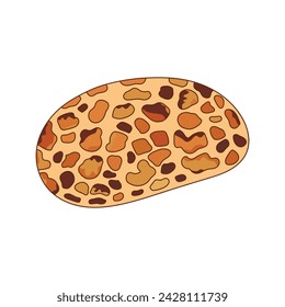 Icono de pan de tigre ilustración vectorial de dibujos animados aislado sobre fondo blanco