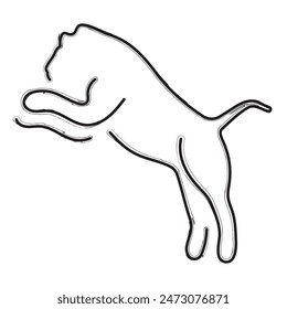 tiger brush strokes on a white background. Vector illustration.