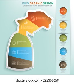 Tiger businessman info graphic design,clean vector