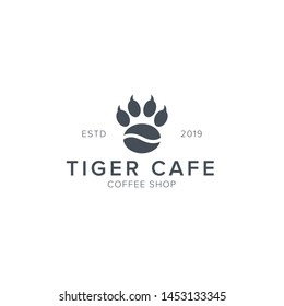 tiger cafe coffee icon logo design