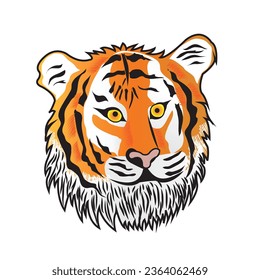 Tiger with a calm attitude vector