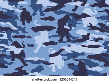 Tiger camouflage pattern, Military background. Illustration vector design.