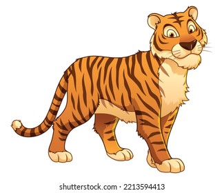 Tiger Cartoon Animal Illustration Color