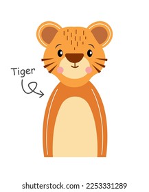 Tiger Cartoon character Vector .