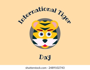 Tiger Cartoon Image - Raising Awareness About International Tiger Day for Kids