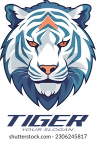 Tiger cartoon image vector illustration logo