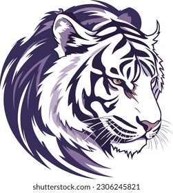 Tiger cartoon image vector illustration logo