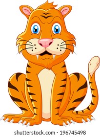 Tiger cartoon sitting