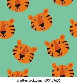  tiger cartoon vector print