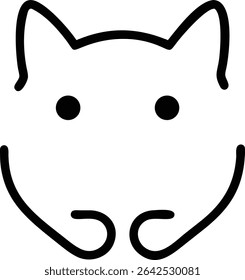 tiger or cat face logo vector silhouette design