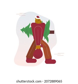 tiger character, New Year picture, eps 10, vector