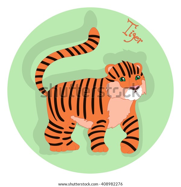 Tiger Chinese Happy New Year Vector Stock Vector (Royalty Free) 408982276