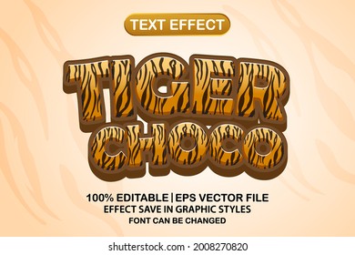 Tiger Choco 3d Editable Text Effect