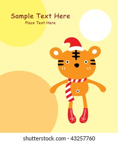 tiger christmas card