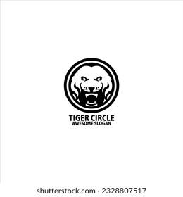 símbolo de diseño del logotipo del círculo del tigre