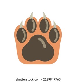 Tiger claws flat icon. Clipart cartoon illustration. Vector sign for mobile app and web sites. 