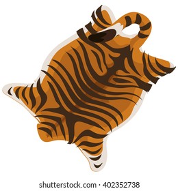 The tiger coat isolated on white background. Vector illustration.