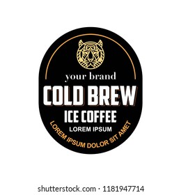 Tiger Cold Brew Ice Coffee Label