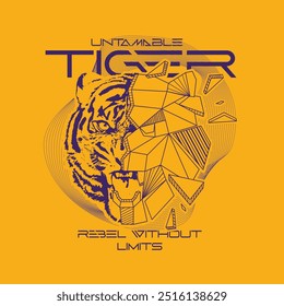 Tiger. college tiger tee print design. typography graphic design
