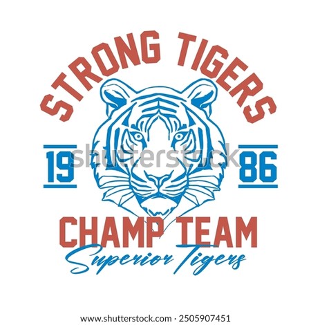 Tiger. college tiger tee print design. typography graphic design.