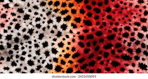 Tiger color fabric tie dye pattern ink , colorful tie dye pattern abstract background. Tie dye two tone clouds . Shibori, tie dye, abstract batik brush seamless and repeat pattern design.