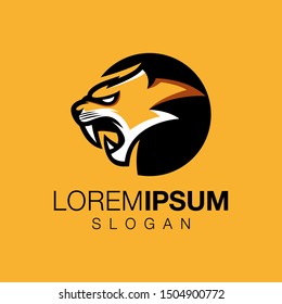 tiger color logo design vector 