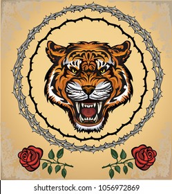 Tiger Color Tattoo