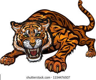 Tiger Color Tattoo