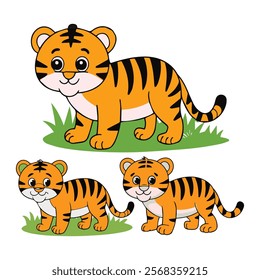 Tiger coloring book Design Vector Design