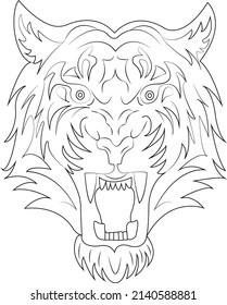 tiger coloring page art by line art
