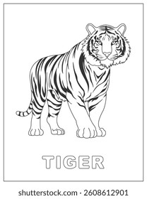tiger coloring pages for kids