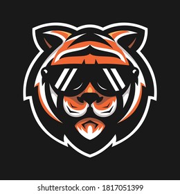 Tiger cool mascot illustration logo
