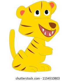 Tiger cub vector illustration
