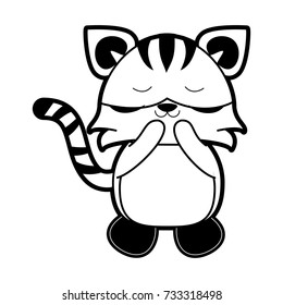 tiger cute animal cartoon icon image
