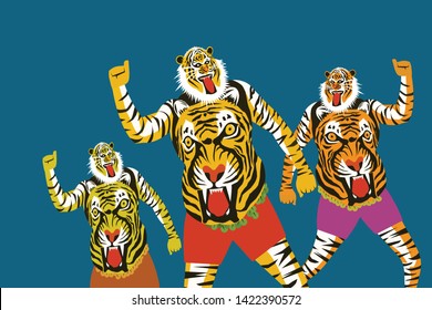 Tiger Dance Of The Onam Festival In Kerala, India