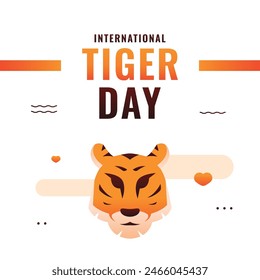 Tiger Day Vector Design Illustration