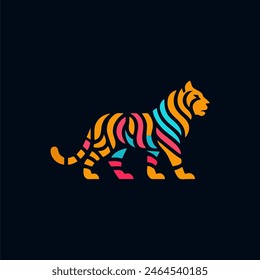 tiger design logo concept, vector