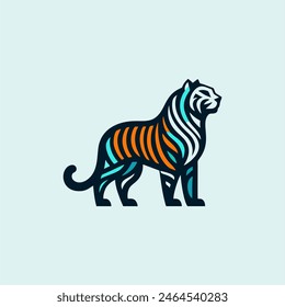 tiger design logo concept, vector