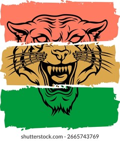 vetor de design de tigre para impressão t shirt