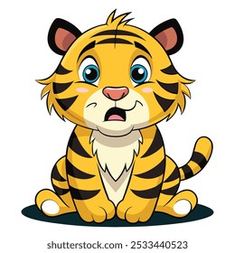 Tiger with Different Emotions: Expressive and Dynamic Animal Character Illustration