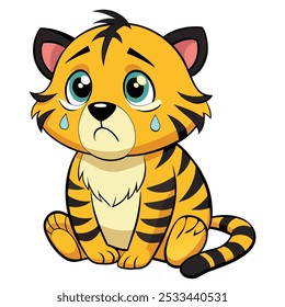 Tiger with Different Emotions: Expressive and Dynamic Animal Character Illustration