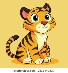 Tiger with Different Emotions: Expressive and Dynamic Animal Character Illustration