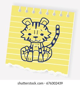 tiger doodle