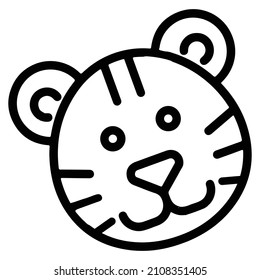 tiger drawing for the kids, cute painting of baby tiger, wildlife or wild animal, the sign of power and danger