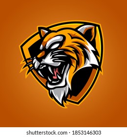 Tiger E Sport Mascot Logo