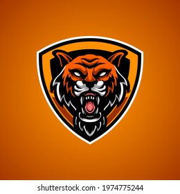 Tiger Emblem Mascot Logo Illustration Stock Vector (Royalty Free ...