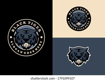 Tiger Emblem Mascot Modern Character Logo Design